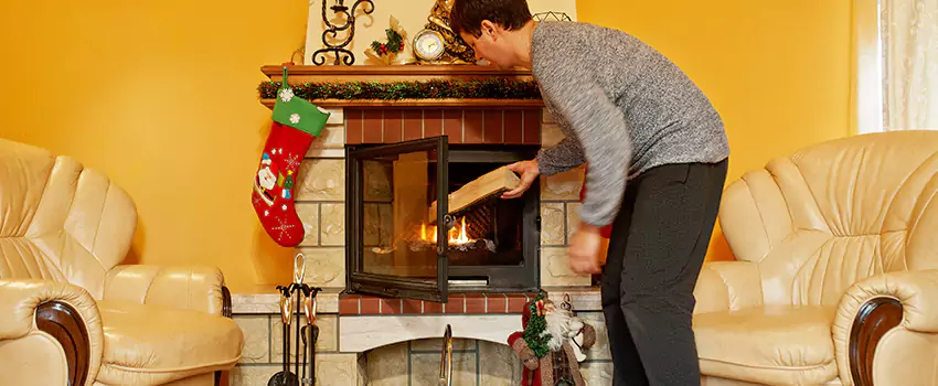 Rusted Metal Fireplace Restoration in Cinco Ranch, Texas